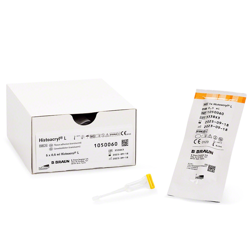 BBRAUN Histoacryl® Tissue Adhesive Mesh fixation tissue TRANSLUCENT 5 pcs/pack (1050060)